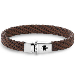 Rebel & Rose Rebel & Rose armband RR-L0169-S-M Mastery Collection - Woven Patina Cognac