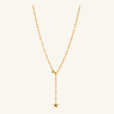 Pernille Corydon Jewellery Pernille Corydon ketting n-382-gp Twinkling star Necklace recycled silver gold-plated adj 50 cm