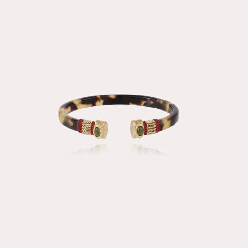 Gas Bijoux Gas Bijoux armband 611530 Bracelet Sarine acetate brown red gold