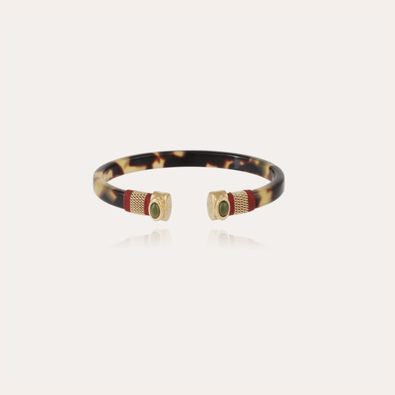 Gas Bijoux Jewelry Gas Bijoux armband 611530 Bracelet Sarine acetate brown red gold