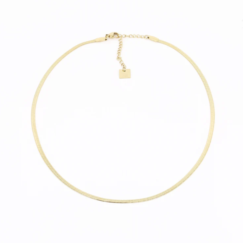 Zag Bijoux Zag Bijoux ketting SNS7232-01UNI Collier Pur Necklace gold 38 + 5 CM