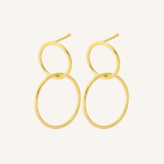 Pernille Corydon Jewellery Pernille Corydon oorbellen e-224-gp double earrings gold 28 mm