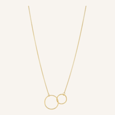 Pernille Corydon Jewellery Pernille Corydon ketting n-224-gp Double plain necklace 45 cm