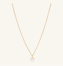 Pernille Corydon Jewellery Pernille Corydon ketting n-387-gp Ocean heart pearl necklace adj. 40 - 45 cm