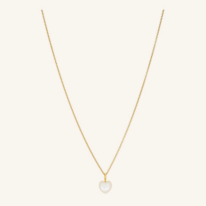 Pernille Corydon Jewellery Pernille Corydon ketting n-387-gp Ocean heart pearl necklace adj. 40 - 45 cm