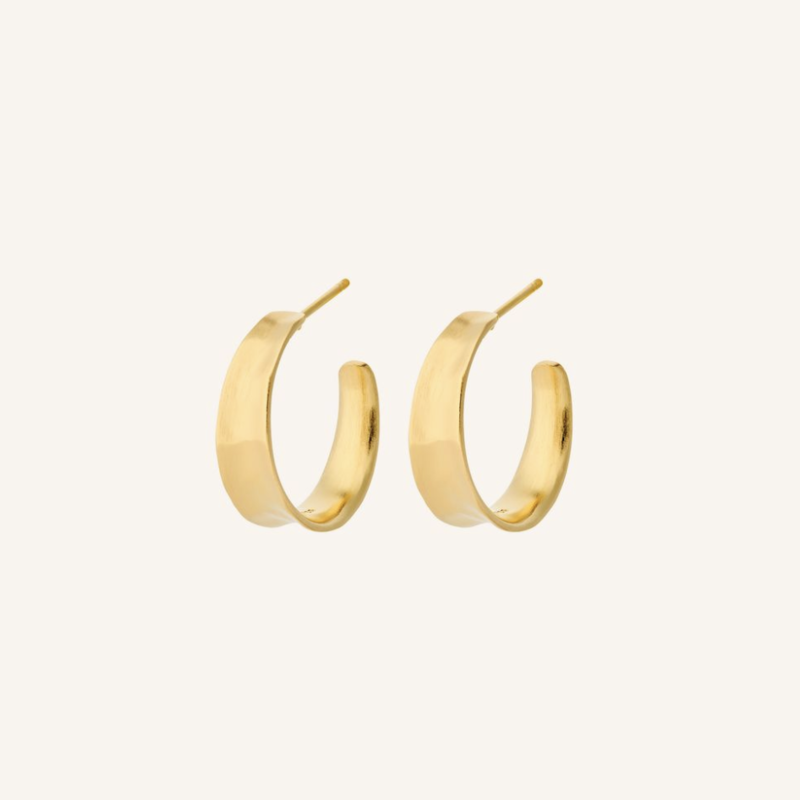 Pernille Corydon Jewellery Pernille Corydon oorbellen e-409-gp small Earrings gold 22 mm
