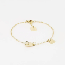 Zag Bijoux ZAG Bijoux armband SBS2546-01uni Coeur bracelet heart gold 15 + 3 cm