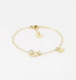 Zag Bijoux ZAG Bijoux armband SBS2546-01uni Coeur bracelet heart gold 15 + 3 cm