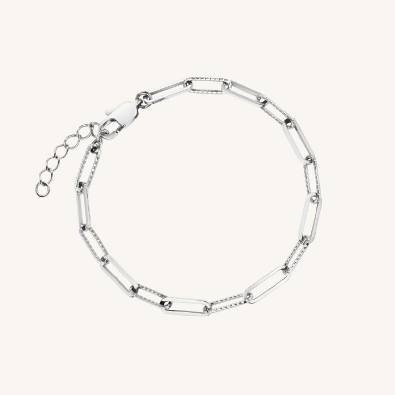 Rosefield Rosefield armband JBHCS-J596 Hammered Chain Bracelet Silver