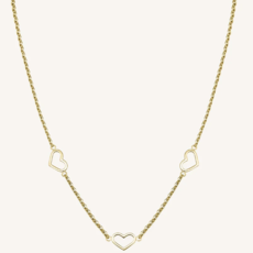 Rosefield Rosefield ketting JNTHG-J535 Triple heart necklace gold