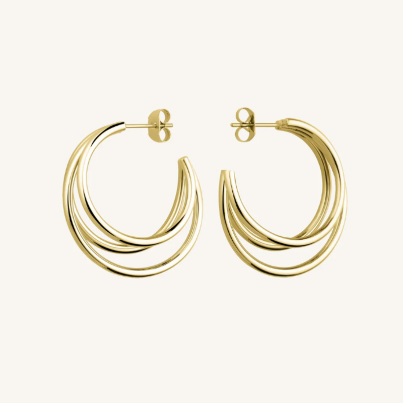 Rosefield Rosefield oorbellen JETHG-J573 Triple hoops Gold