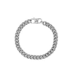 Aze jewels Aze jewels armband AZ-BM007-A-210  Gourmette Eight silver - Inox (21,0cm)