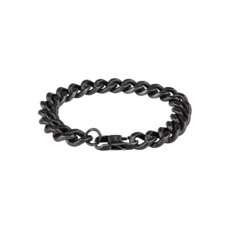 Aze jewels Aze jewels armband AZ-BM001-C-210 Bracelet Gourmette Full Flat grey - Antique (21,0cm) RVS