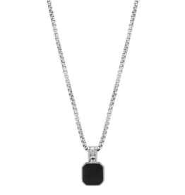 Aze jewels Aze Jewels ketting AZ-NL010-A-060 necklace Rolo Onyx rocks 50 + 10 CM