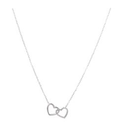 Day & Eve by Go Dutch Day & Eve ketting N3298-1 double heart silver
