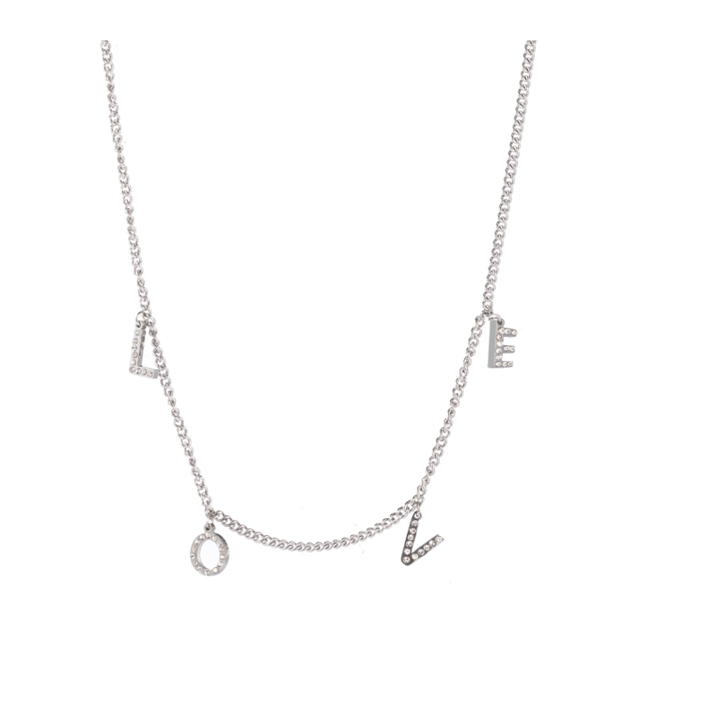 Day & Eve by Go Dutch Day & eve ketting N2258-2 LOVE silver