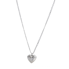 Day & Eve by Go Dutch Day&Eve ketting N3830-1 glass heart silver