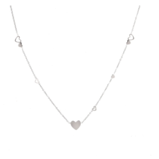 Day & Eve by Go Dutch Day & Eve Ketting N2227-1 hearts silver