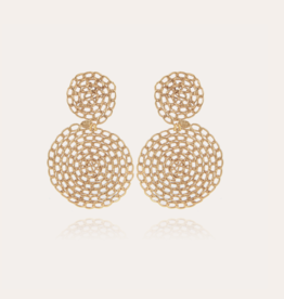 Gas Bijoux GAS Bijoux Oorbellen 347439 Onde Gourmette earrings gold - L 7,5 cm W 5 cm
