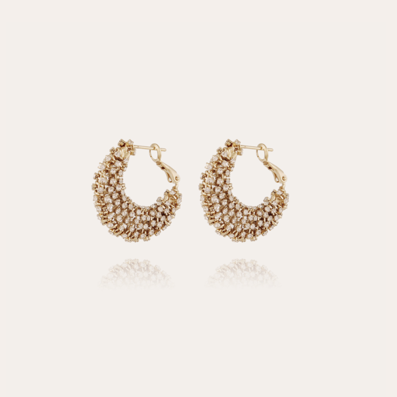 Gas Bijoux Jewelry Gas Bijoux oorbellen 567050 Izzia strass earrings gold 2,5 cm