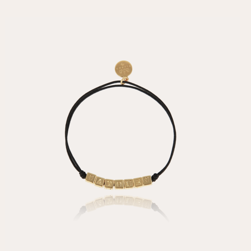 Gas Bijoux Gas Bijoux armband 502389 Amour bracelet black gold