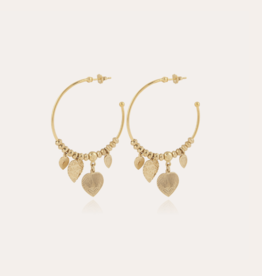 Gas Bijoux Gas Bijoux oorbellen 164311 Love Hoop earrings muni gold