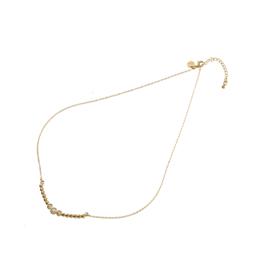 Day & Eve by Go Dutch Day & Eve ketting N3862 Pearl Bridge Necklace gold