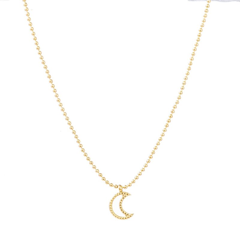 Day & Eve by Go Dutch Day & Eve ketting N2789-2 open moon gold