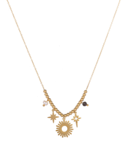 Day & Eve by Go Dutch Day & Eve ketting N3719-2 sunny charms necklace gold