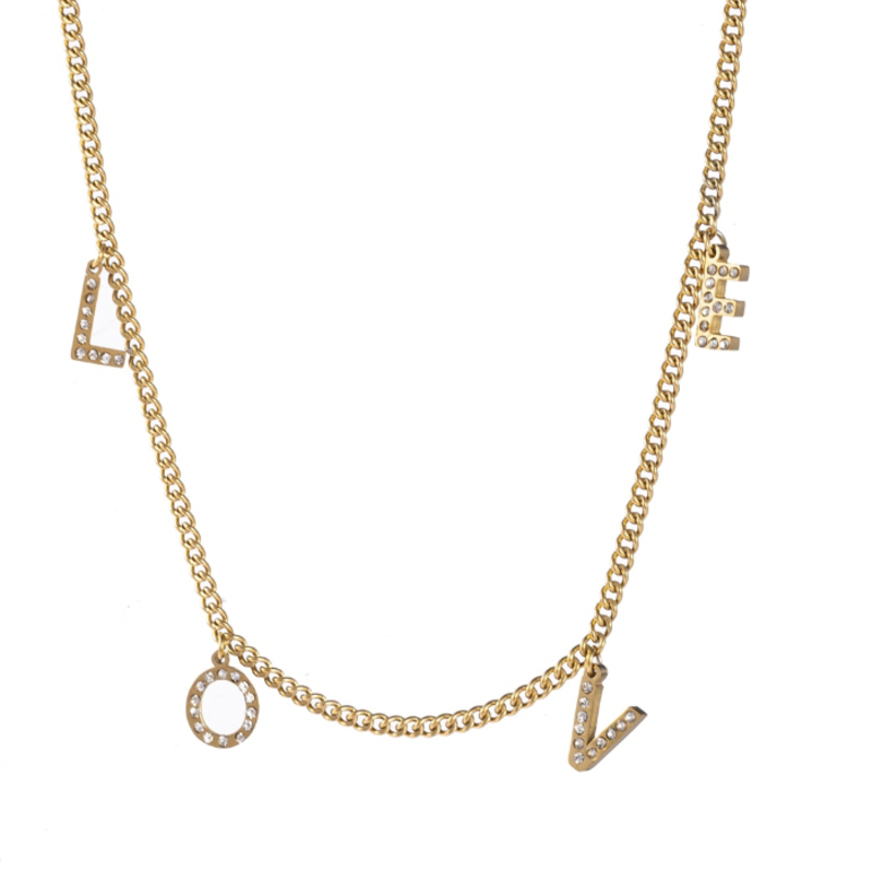 Day & Eve by Go Dutch Day & eve ketting N2258-2 Love gold