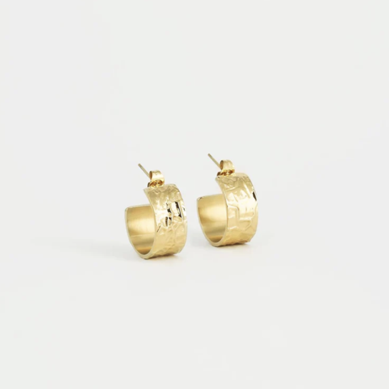 Zag Bijoux Zag Bijoux oorbellen SEC13854-01uni Pompei Earrings gold W 10 MM Di 20 MM