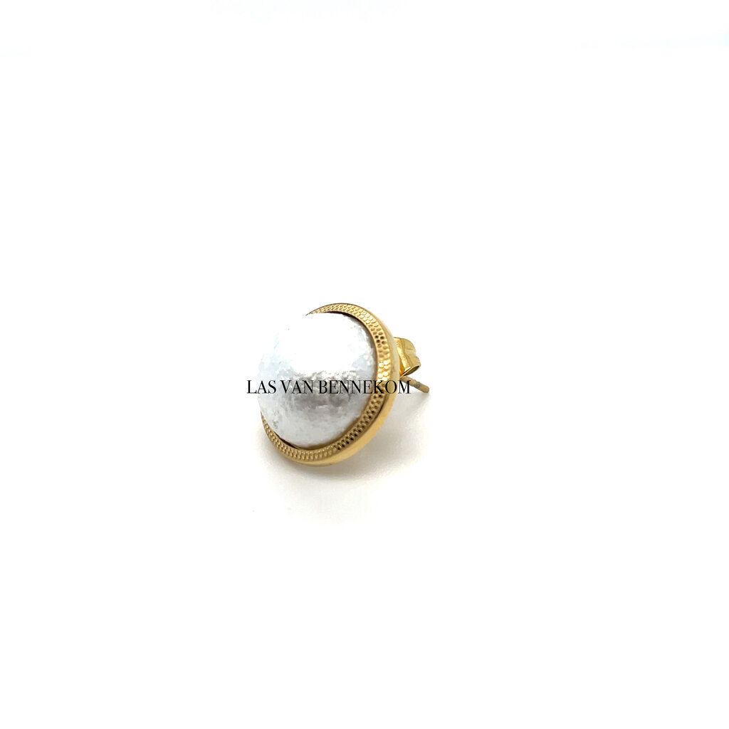 Zag Bijoux Zag Bijoux oorbellen SEM21943-01SEL Pearl gold mini 15 MM