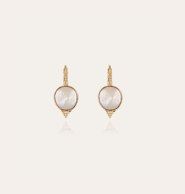Gas Bijoux Jewelry Gas Bijoux oorbellen 454683 Serti Mother of pearl white earrings gold