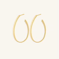 Pernille Corydon Jewellery Pernille Corydon oorbellen e-107-gp oval creoles size 35 mm