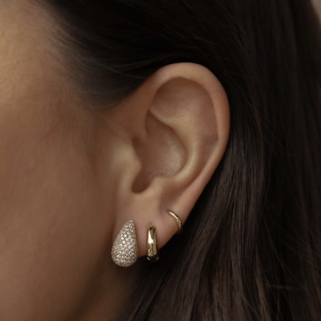 Karma Karma Jewelry oorbellen x162 Symbol XL Millie drop 15 mm goldplated earrings