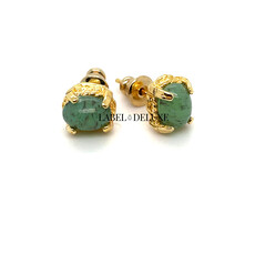 Gas Bijoux Gas Bijoux oorbellen 571164 Lucce studs earrings gold amazonite 0,9 cm 0,6 cm