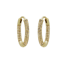 Karma Karma Jewelry oorbellen H342S Hinged hoops céleste 925 silver gold plated earrings