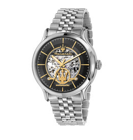 Maserati Maserati R8823118015 Epoca watch automaat (zilver/zwart) 42 mm herenhorloge