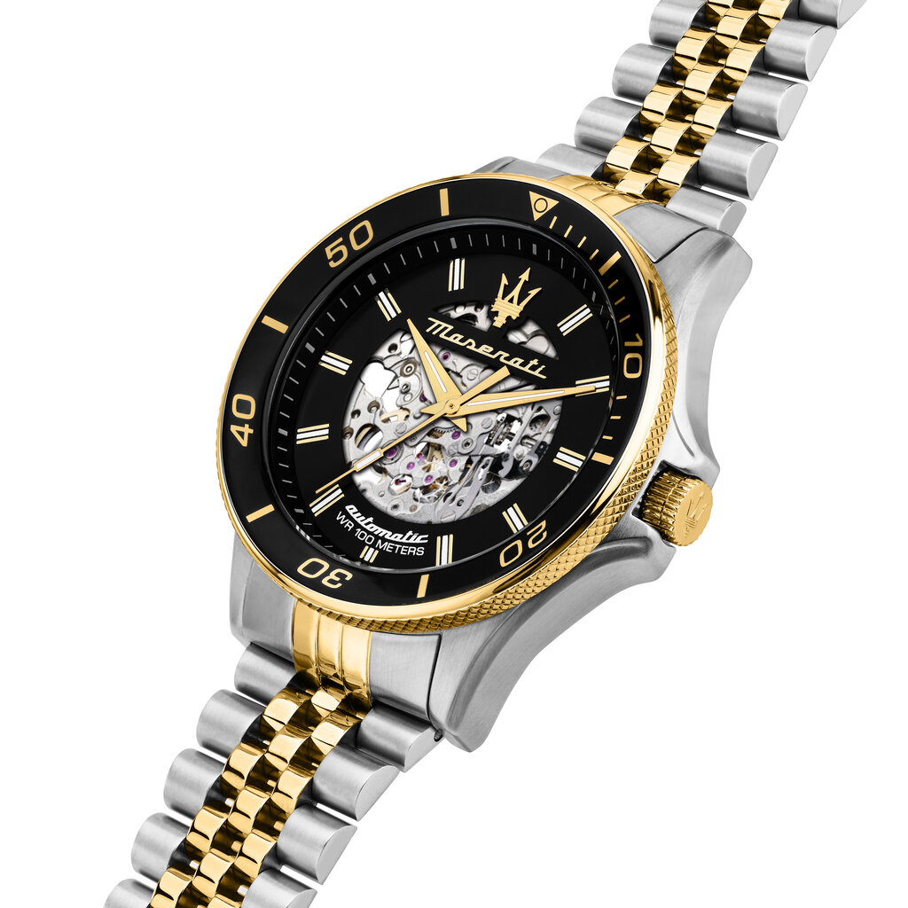 Maserati Maserati R8823140010 Sfida watch automaat (zilver/goud/zwart) 44 mm herenhorloge