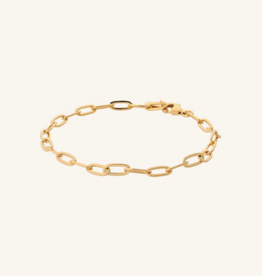 Pernille Corydon Jewellery Pernille Corydon armband b-588-gp Esther bracelet recycled silver / gold plated 20 cm