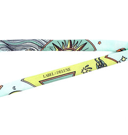 An-Nee An-nee sjaal B1-CANCER Light green blue signs scarf 1 cm