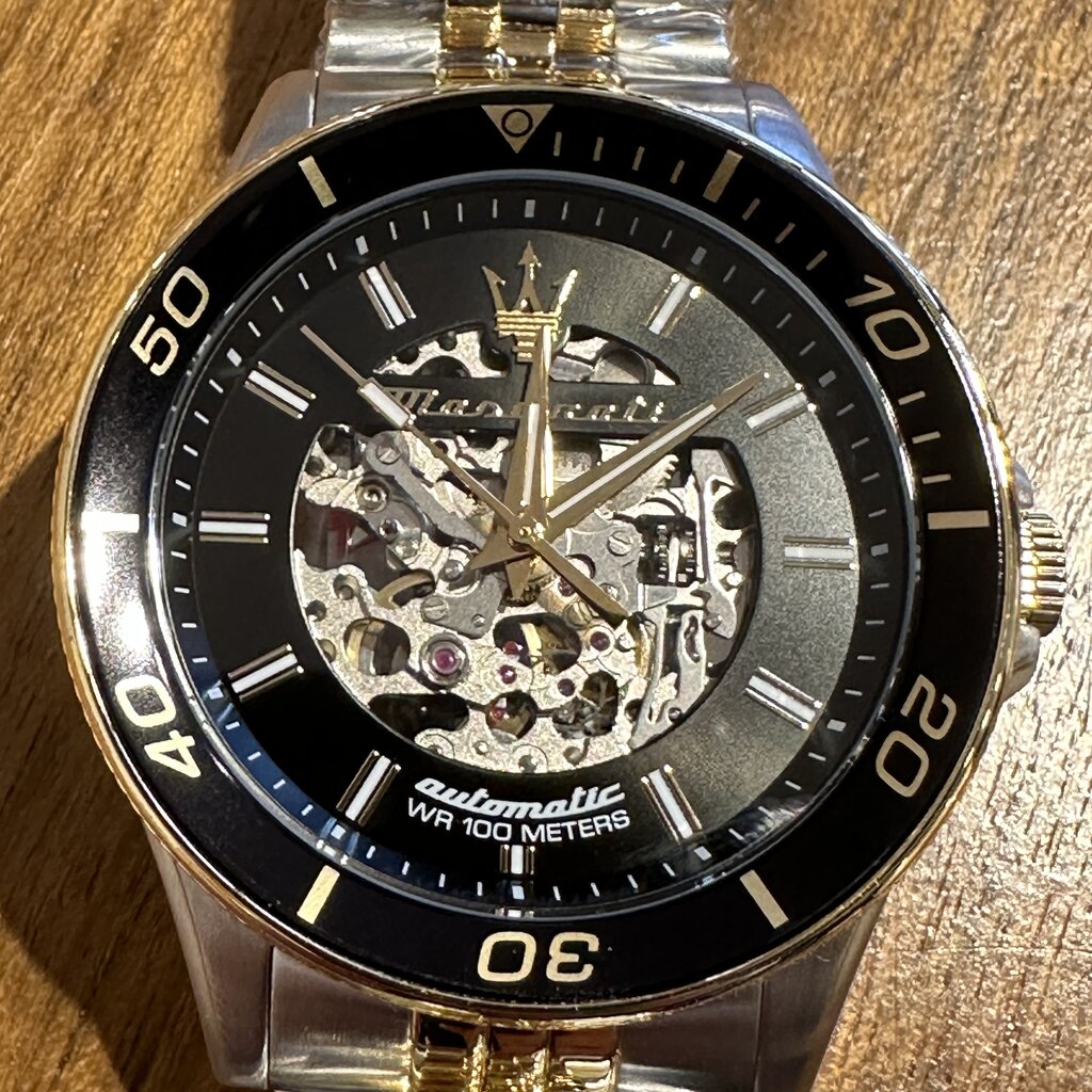 Maserati Maserati R8823140010 Sfida watch automaat (zilver/goud/zwart) 44 mm herenhorloge