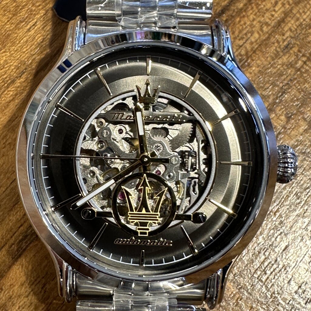 Maserati Maserati R8823118015 Epoca automaat (zilver/zwart) 42 mm heren horloge