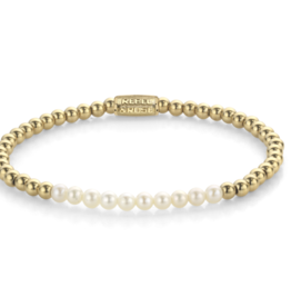 Rebel & Rose Rebel & Rose armband RR-40127-G Pearl Gem meets Yellow Gold - 4mm