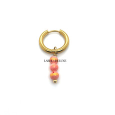Label Deluxe Bijoux Deluxe hanger mbb70453  charm natuursteen pink gold