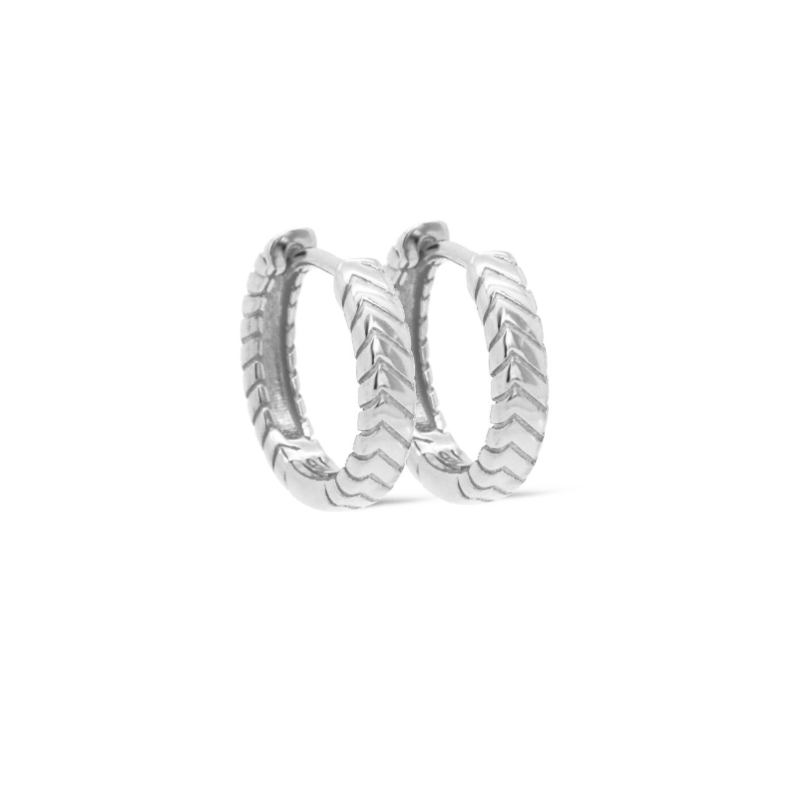 Karma Jewelry Karma Jewelry oorbellen S470S Earrings hinged hoops Vaya 925 silver 15 MM