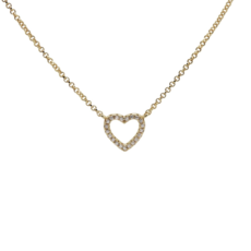 Karma Jewelry Karma Jewelry ketting T305GP Necklace Lilly heart Silver gold plated 45 CM