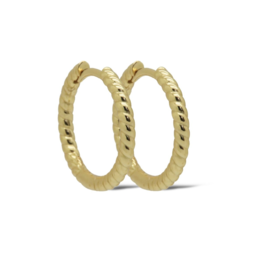 Karma Jewelry Karma Jewelry oorbellen H444GP Hinged hoops Tilly Twist Gold plated 19 MM