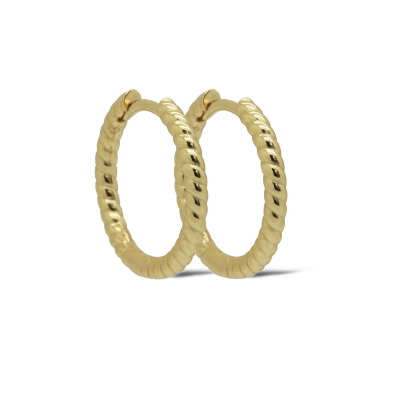 Karma Jewelry Karma Jewelry oorbellen H444GP Hinged hoops Tilly Twist Gold plated 19 MM