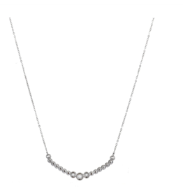 Day & Eve by Go Dutch Day & Eve ketting N3862-1 Pearl Bridge Necklace silver